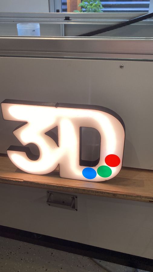 Letras 3D iluminadas