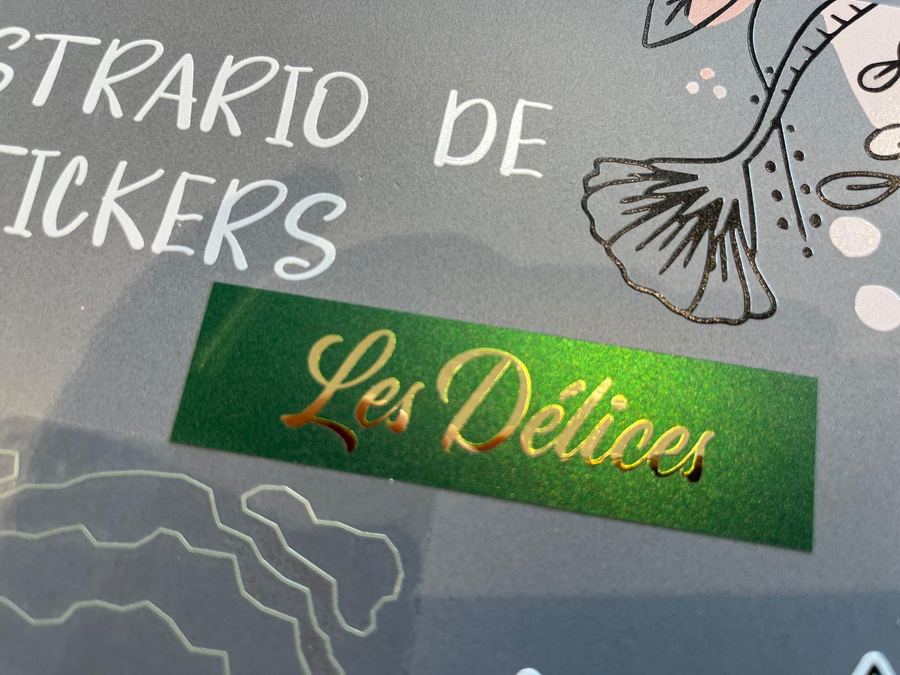 Stickers en vinilo dorado
